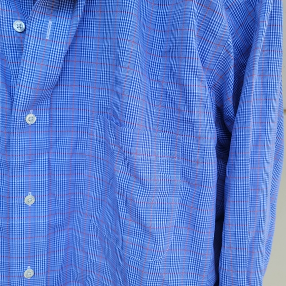 Brooks Brothers Blue Red Plaid The Original Polo Shirt Non Iron Button Down XL - Picture 5 of 10